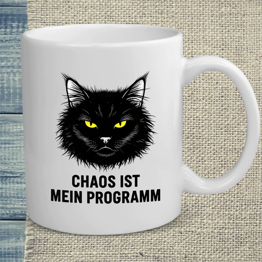 Tasse 325ml - Chaos ist mein Programm - Katze