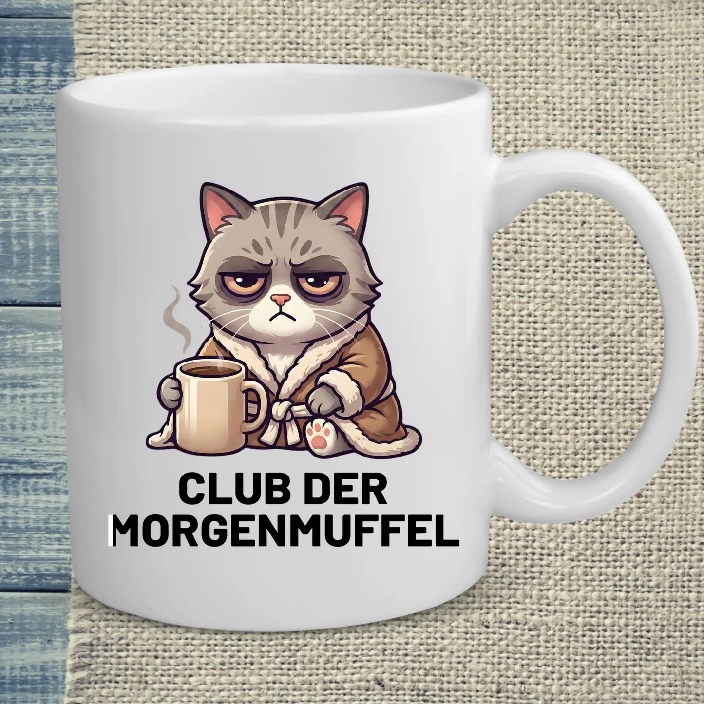 Tasse 325ml - Club der Morgenmuffel - Katze & Kaffee