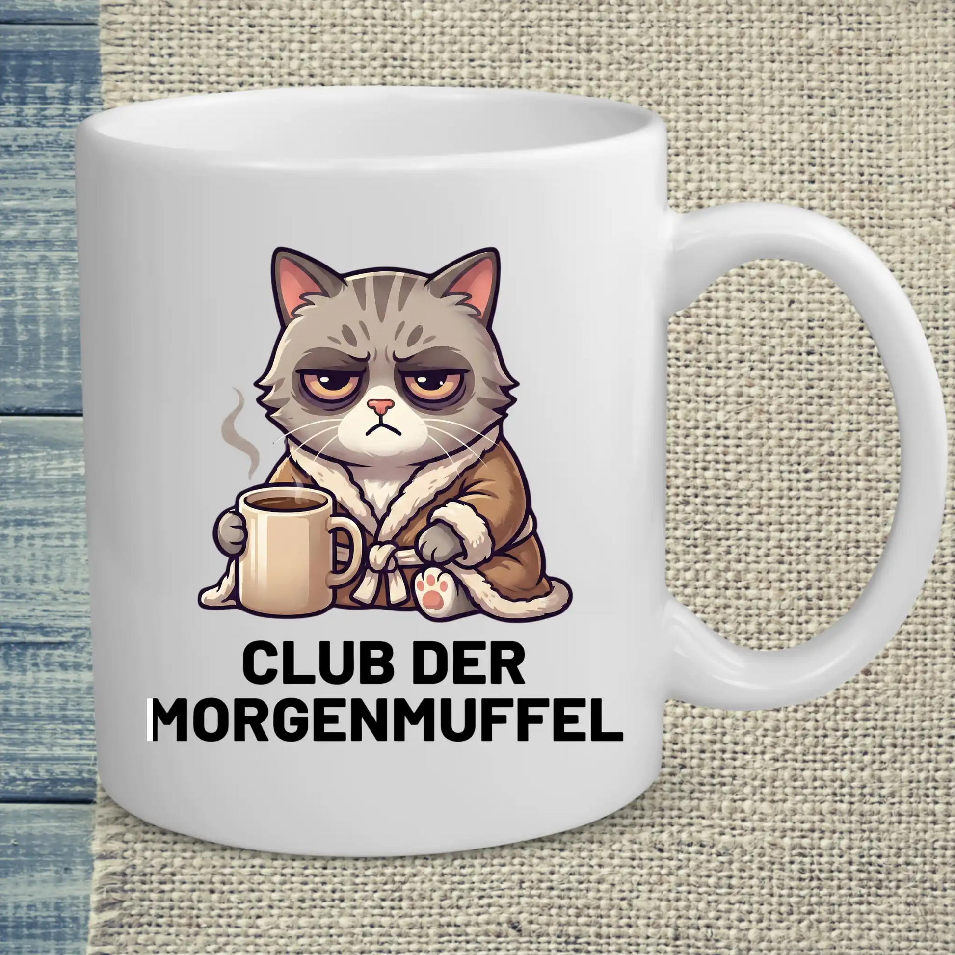 Tasse 325ml - Club der Morgenmuffel - Katze & Kaffee