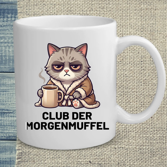 Tasse 325ml - Club der Morgenmuffel - Katze & Kaffee