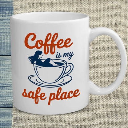 Tasse 325ml - Coffee is my safe place - Kaffee