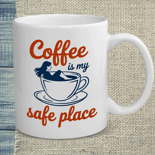 Tasse 325ml - Coffee is my safe place - Kaffee