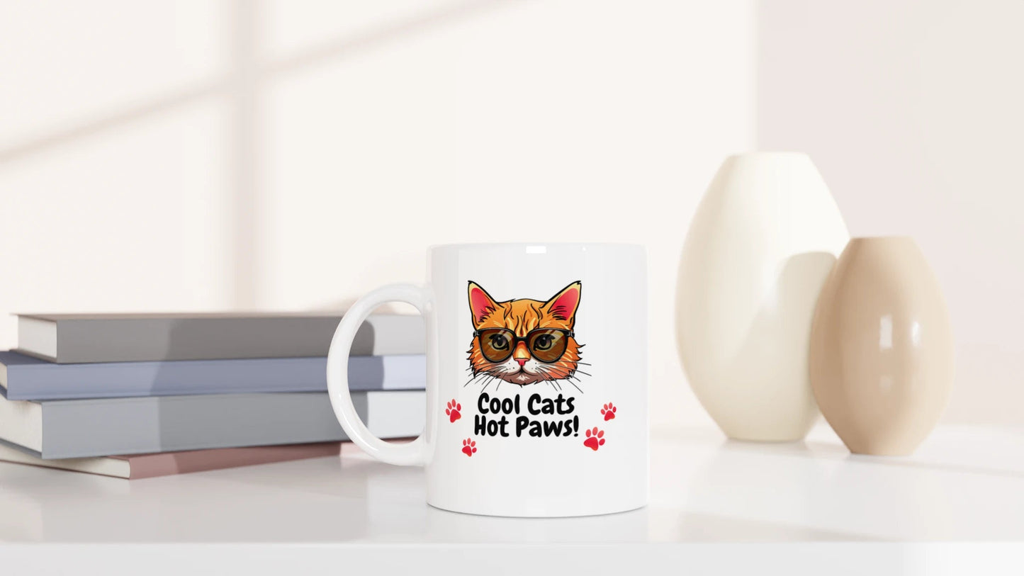 Tasse 325ml - Cool Cats - Hot Paws! - Katze