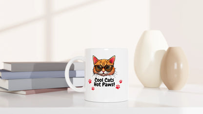 Tasse 325ml - Cool Cats - Hot Paws! - Katze