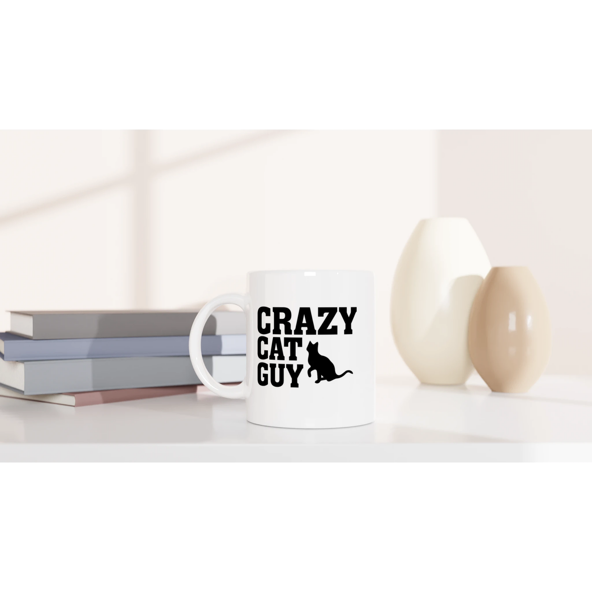 Tasse 325ml - Crazy Cat Guy - Kaffee, Cat Guy