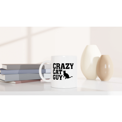 Tasse 325ml - Crazy Cat Guy - Kaffee, Cat Guy