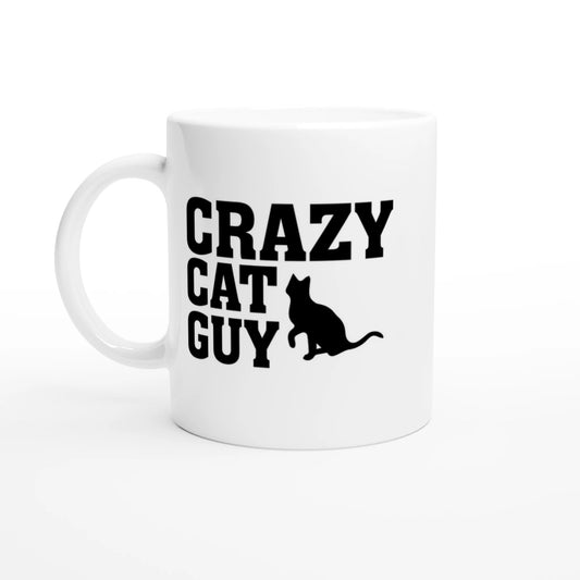 Tasse 325ml - Crazy Cat Guy - Kaffee, Cat Guy