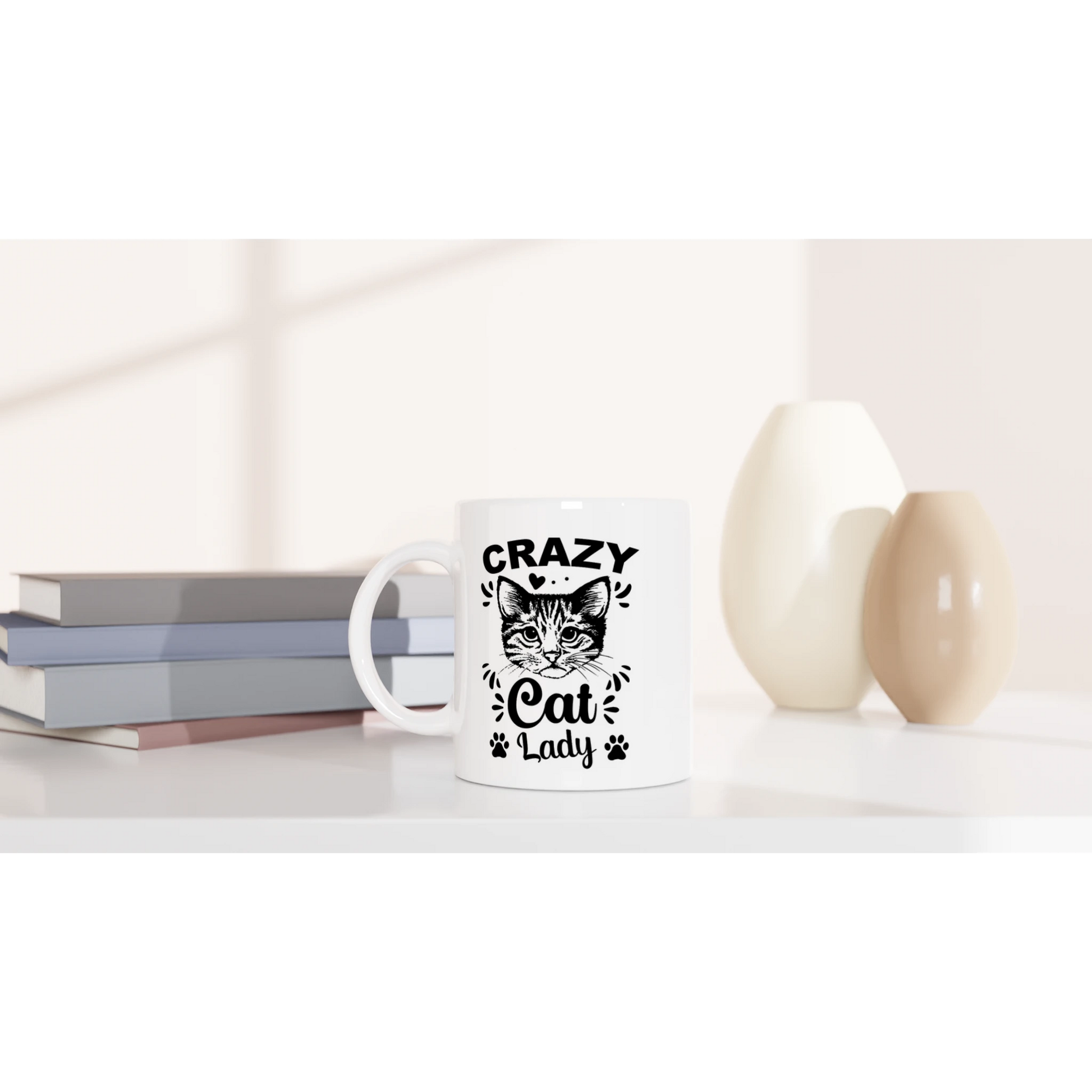Tasse 325ml - Crazy Cat Lady - Kaffee, Cat Lady