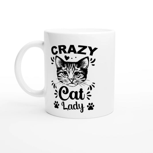 Tasse 325ml - Crazy Cat Lady - Kaffee, Cat Lady