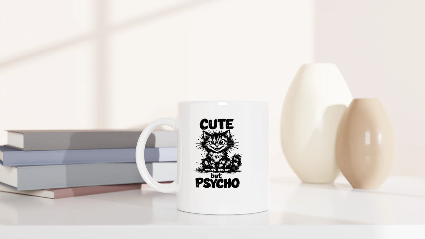 Tasse 325ml - Cute but Psycho - Katze