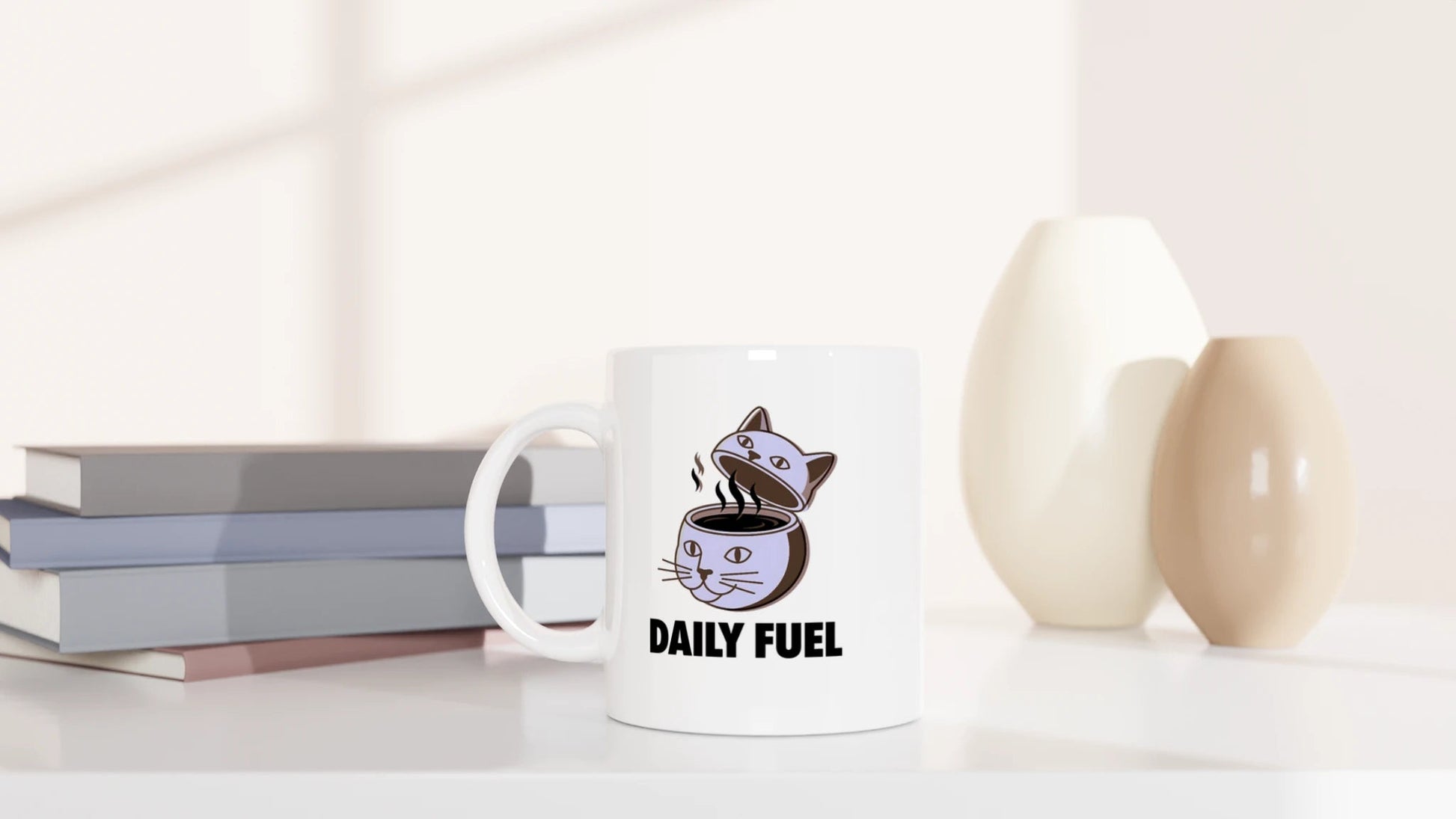 Tasse 325ml - DAILY FUEL - Katze & Kaffee