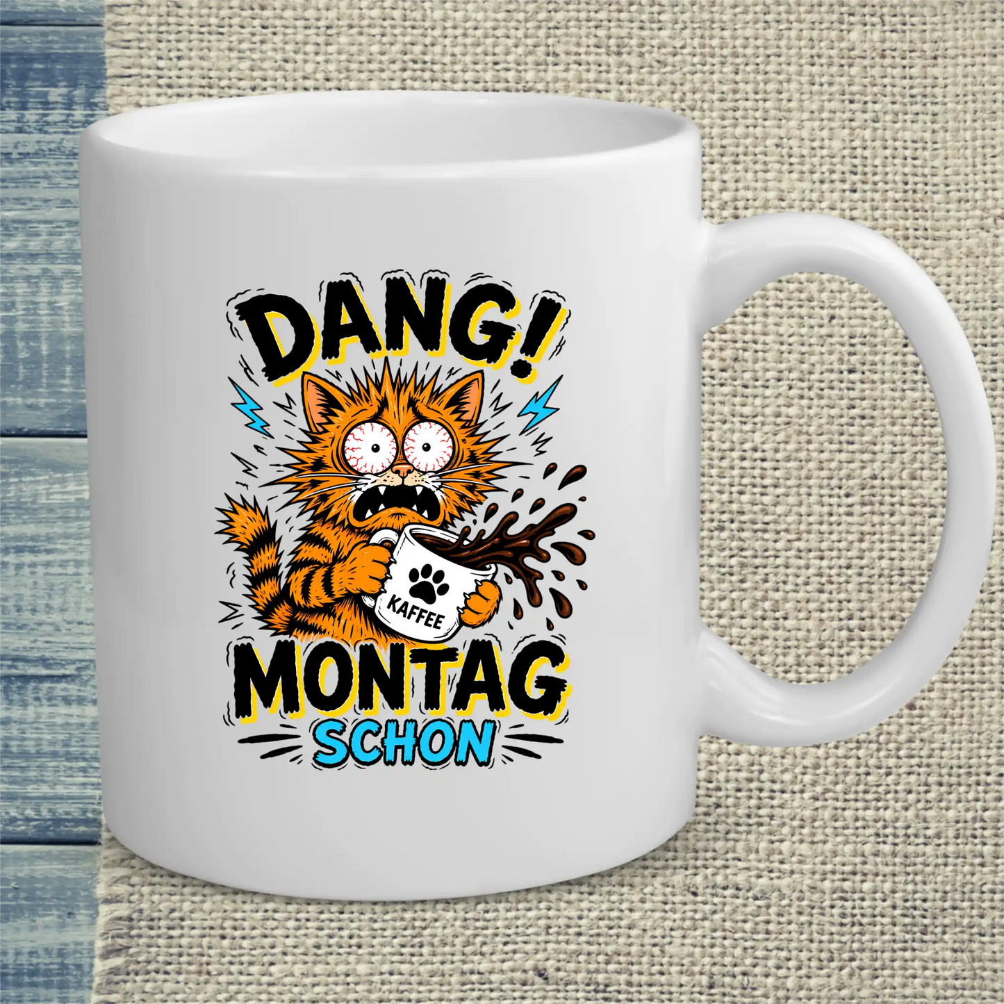 Tasse 325ml - Dang! Montag schon - Katze