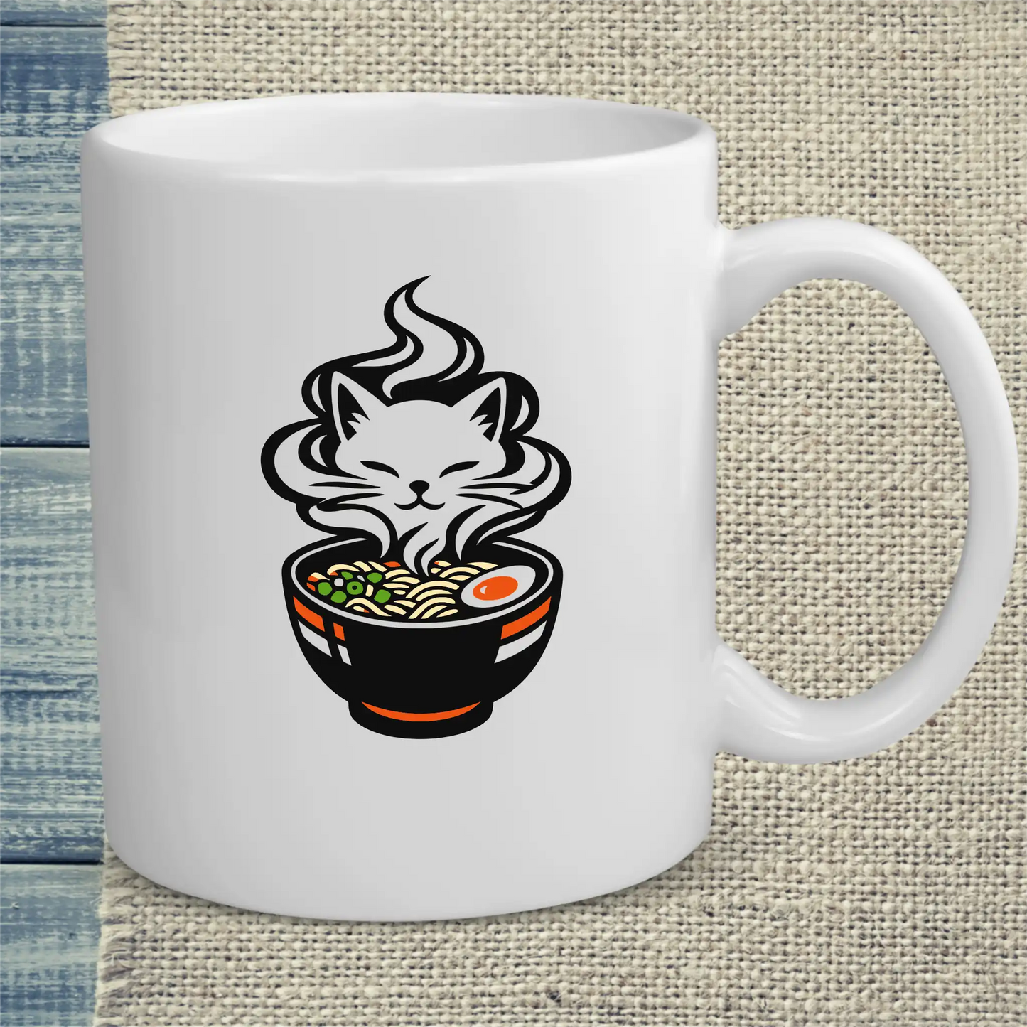 Tasse 325ml - Das Brodeln - Katze, Ramen