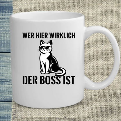 Tasse 325ml - Der Boss - Katze
