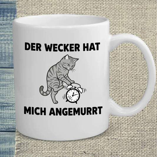 Tasse 325ml - Der Wecker - Katze