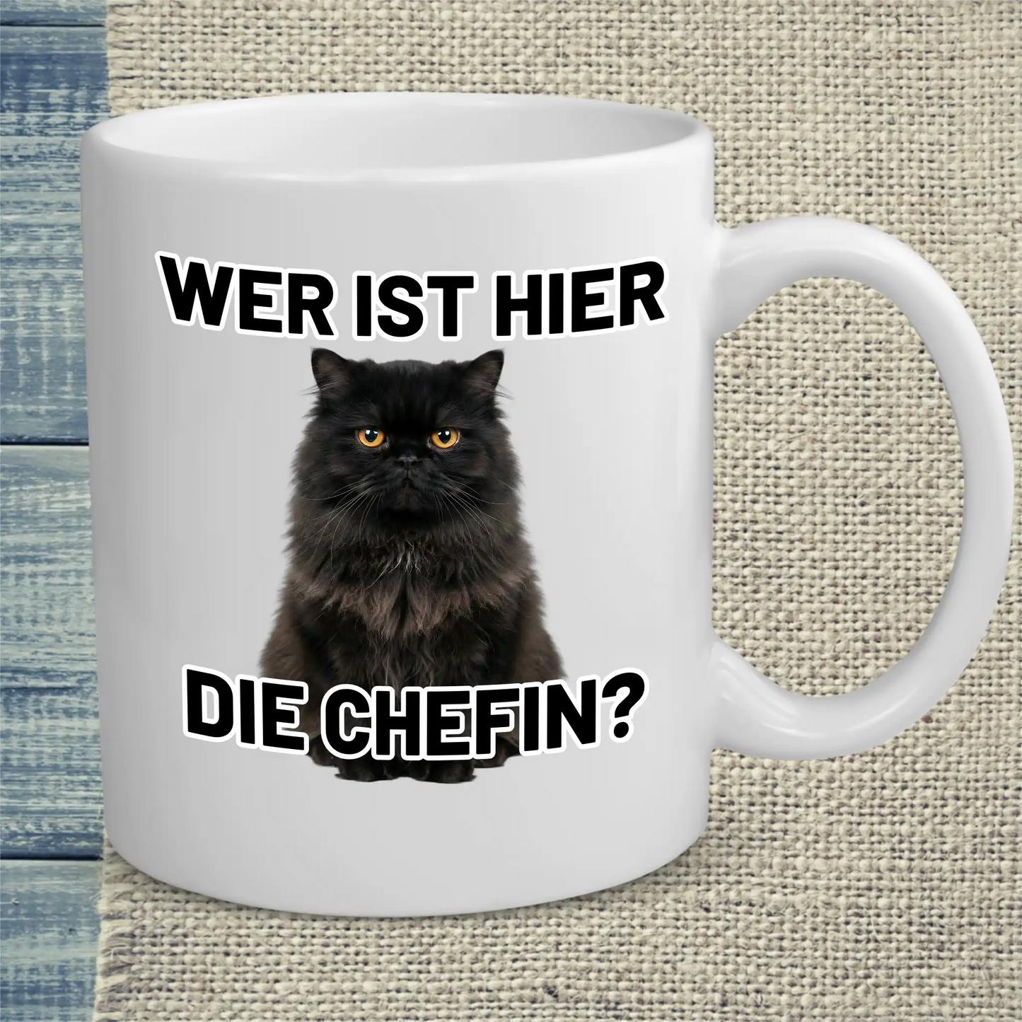 Tasse 325ml - Die Chefin - Katze