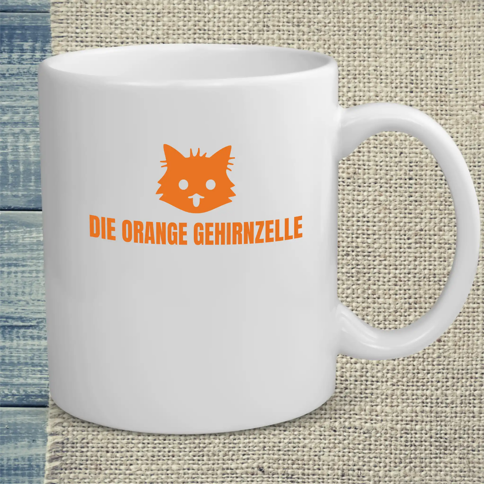 Tasse 325ml - Die Orange Gehirnzelle - Katze