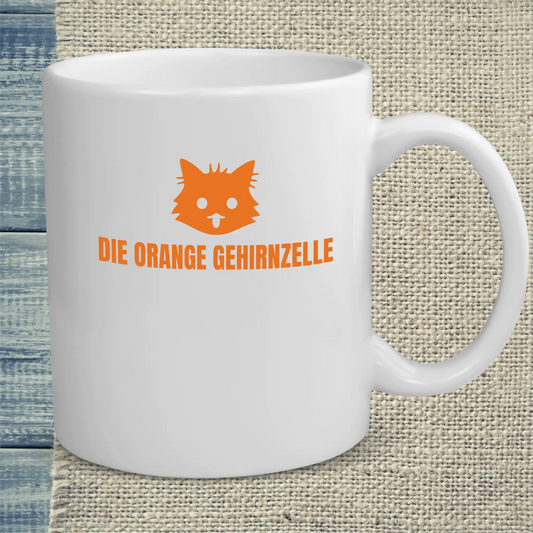 Tasse 325ml - Die Orange Gehirnzelle - Katze