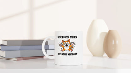 Tasse 325ml - Diese Pfoten stehen unter keiner Kontrolle - Katze