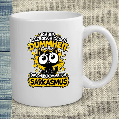 Tasse 325ml - Dummheit - Katze