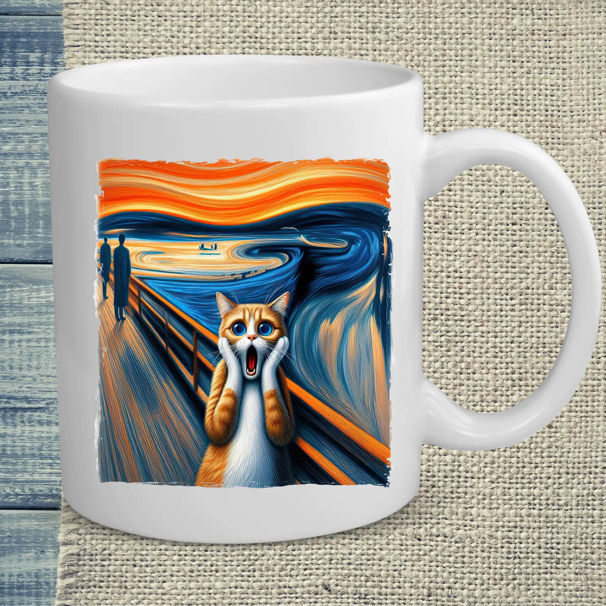 Tasse 325ml - Edvard Munch - Schreiende Katze - Katze