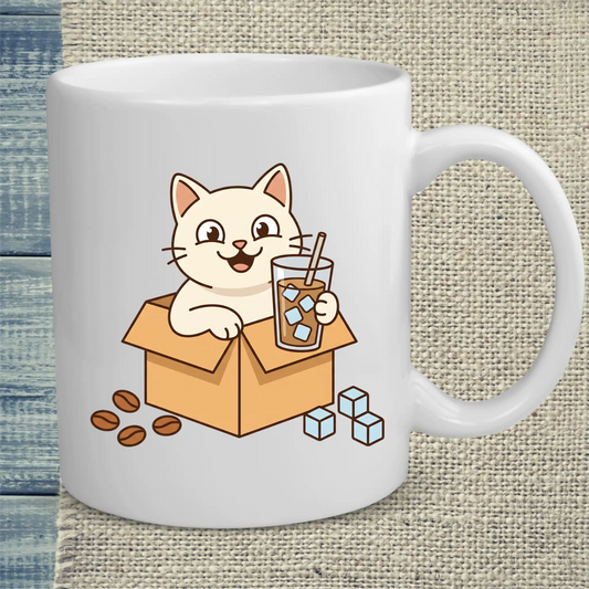 Tasse 325ml - Endlich Sommer - Katze, Sommer