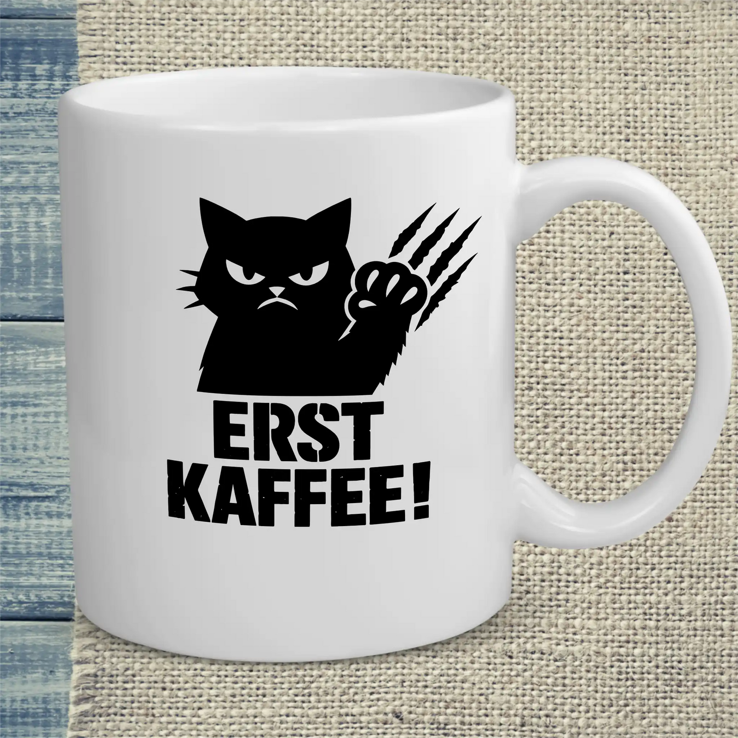 Tasse 325ml - Erst Kaffee! - Katze & Kaffee