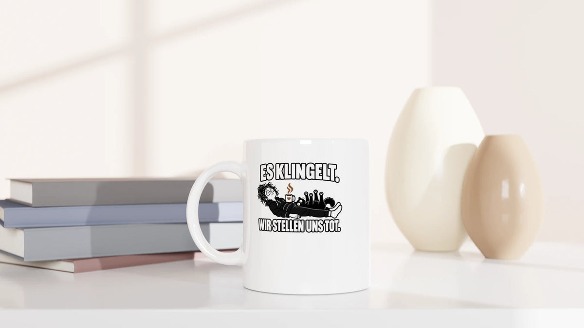 Tasse 325ml - Es klingelt - Katze & Kaffee, Halloween