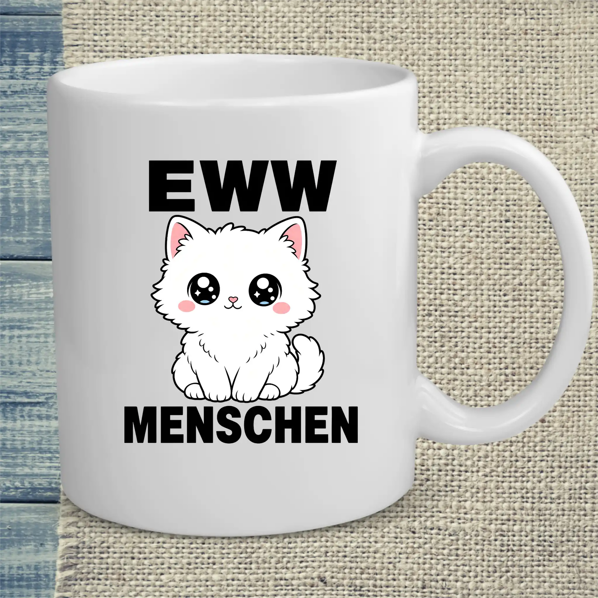 Tasse 325ml - EWW MENSCHEN - Katze & Kaffee