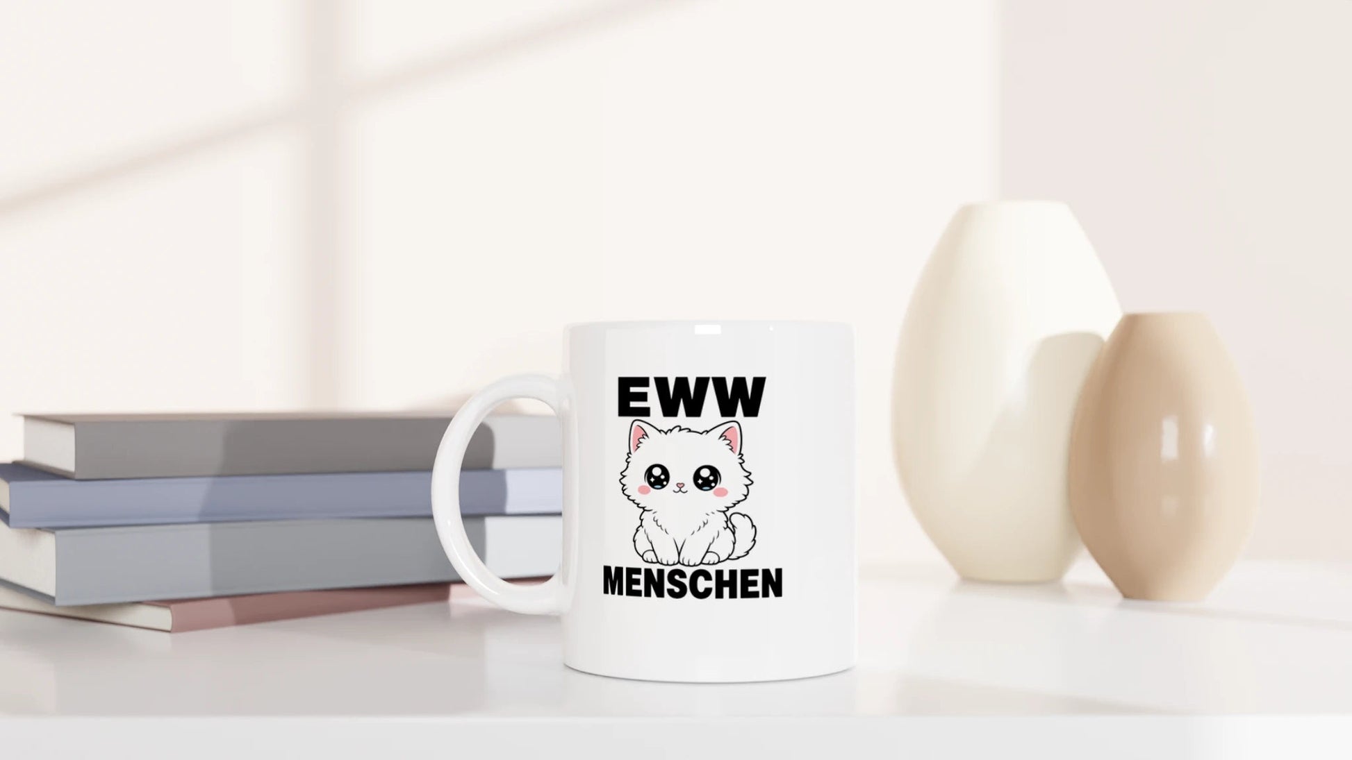 Tasse 325ml - EWW MENSCHEN - Katze & Kaffee