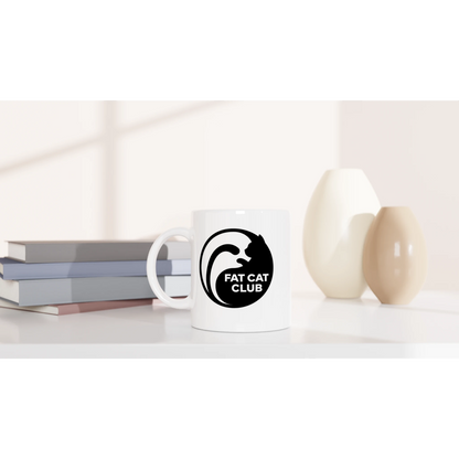 Tasse 325ml - Fat Cat Club - Badge - Katze