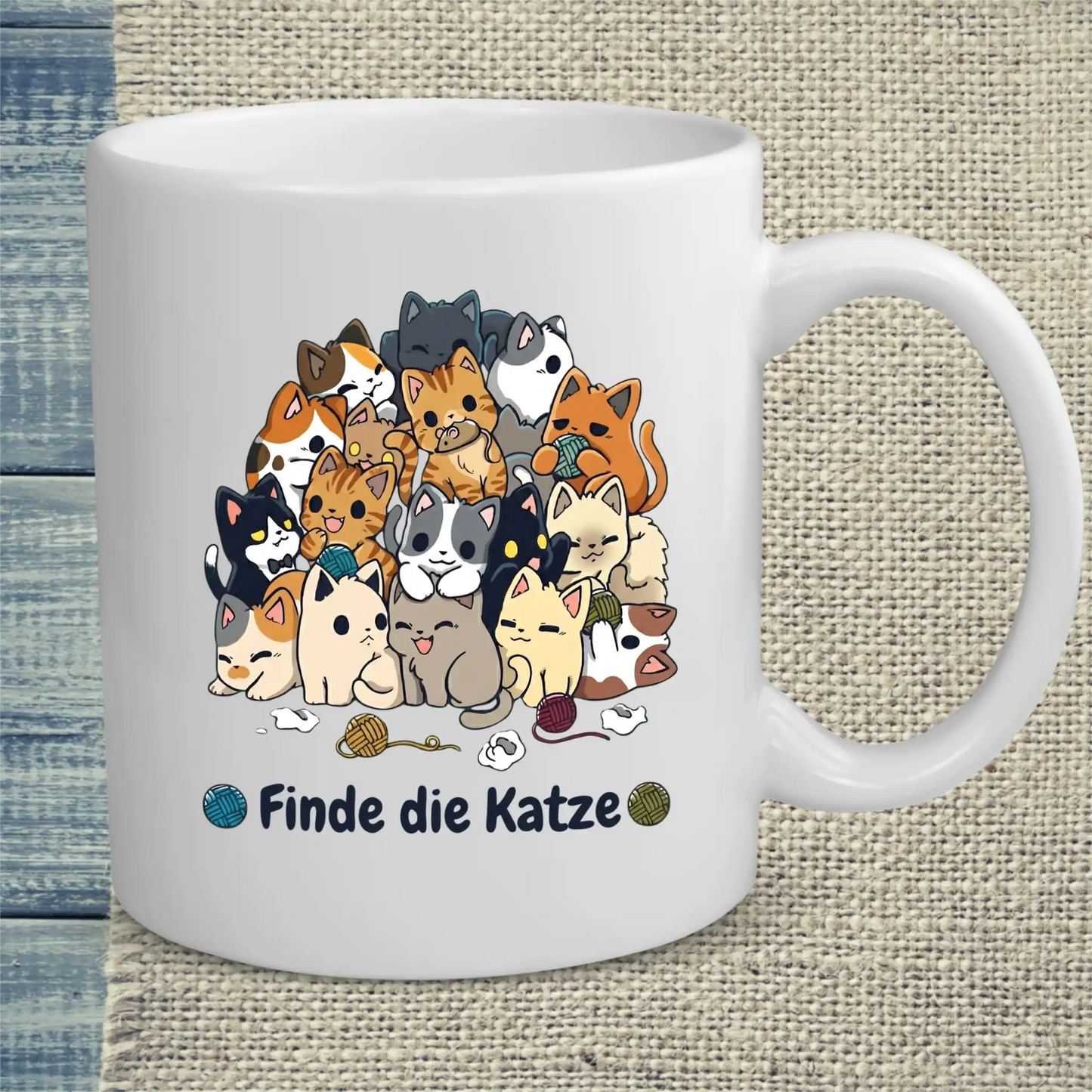 Tasse 325ml - Finde die Katze - Katze