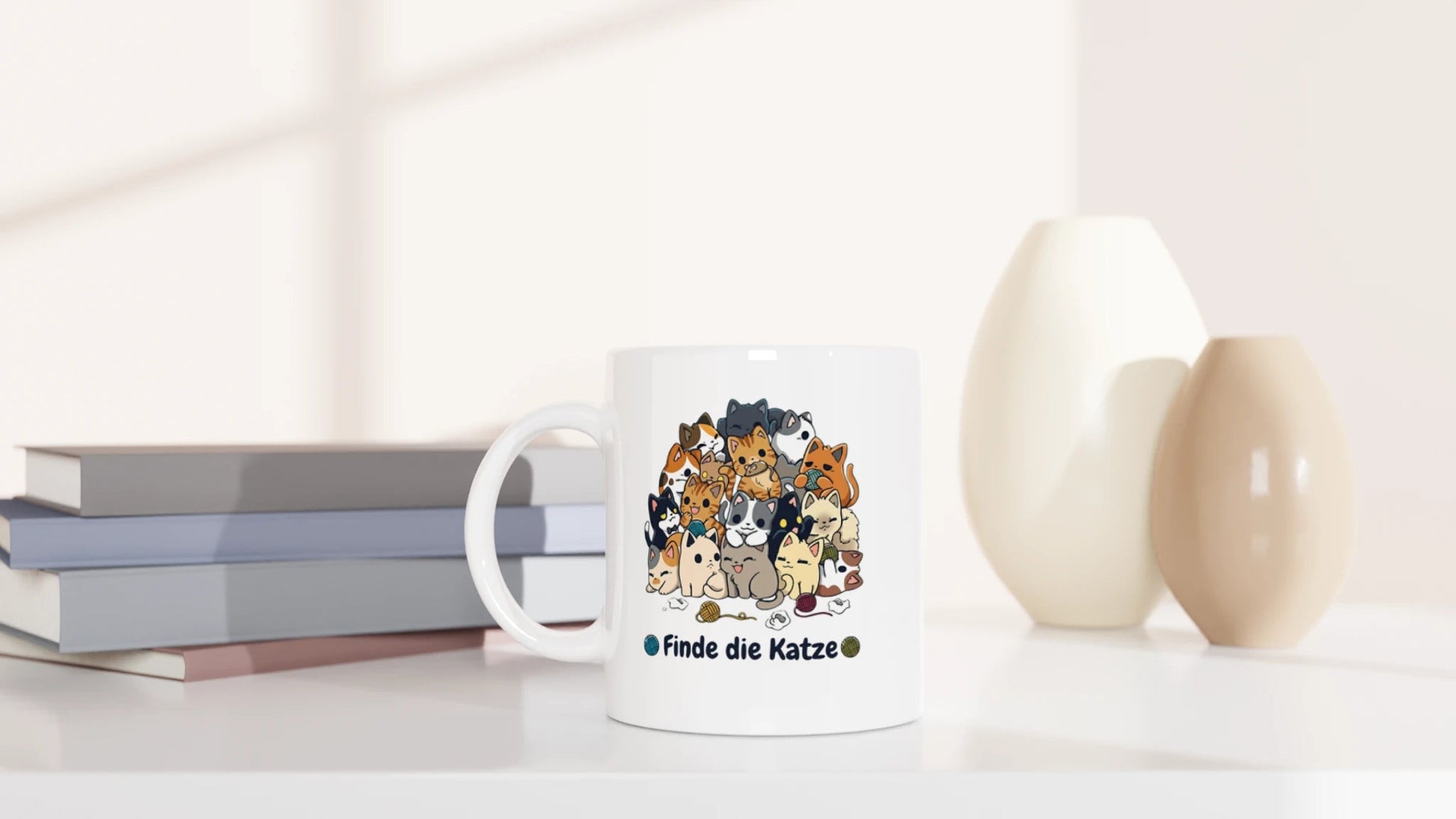 Tasse 325ml - Finde die Katze - Katze