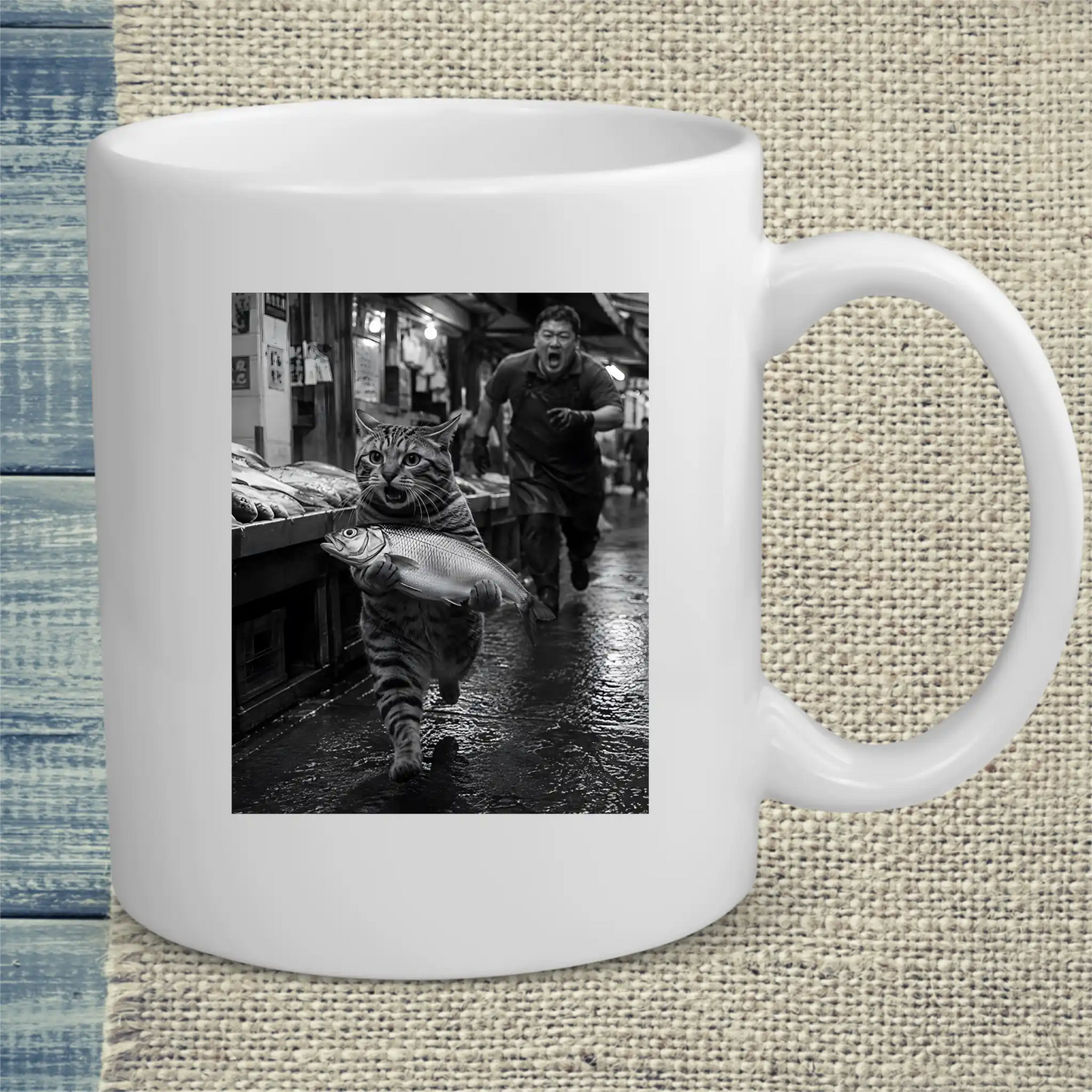 Tasse 325ml - Fischdieb - Katze