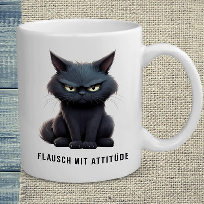 Tasse 325ml - Flausch mit Attitüde - Katze