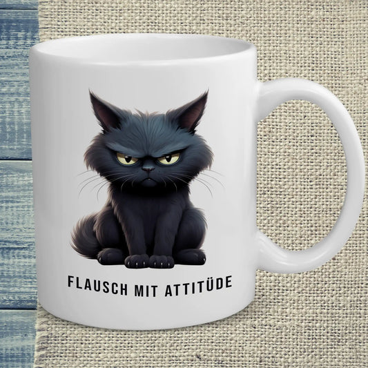 Tasse 325ml - Flausch mit Attitüde - Katze