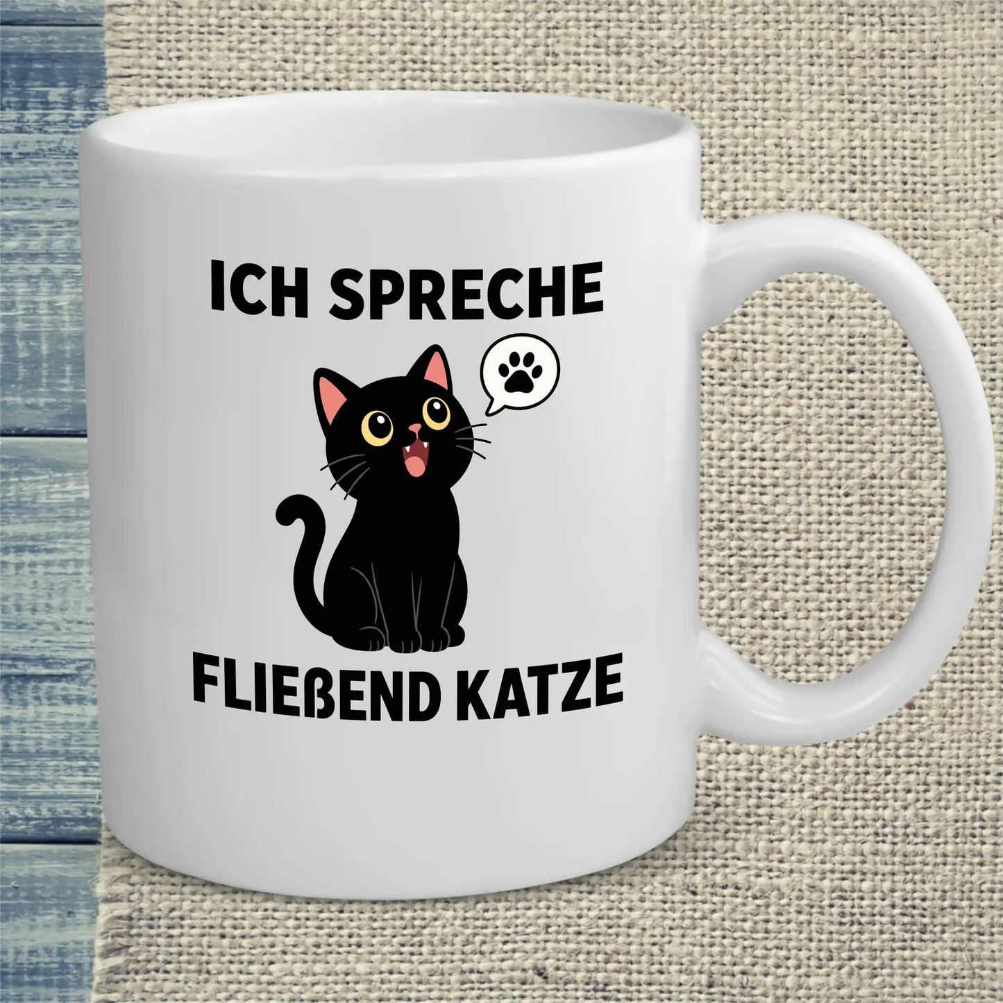 Tasse 325ml - Fließend Katze - Katze