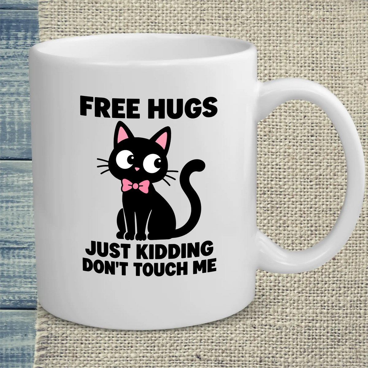 Tasse 325ml - Free Hugs - Katze