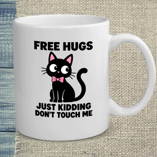 Tasse 325ml - Free Hugs - Katze