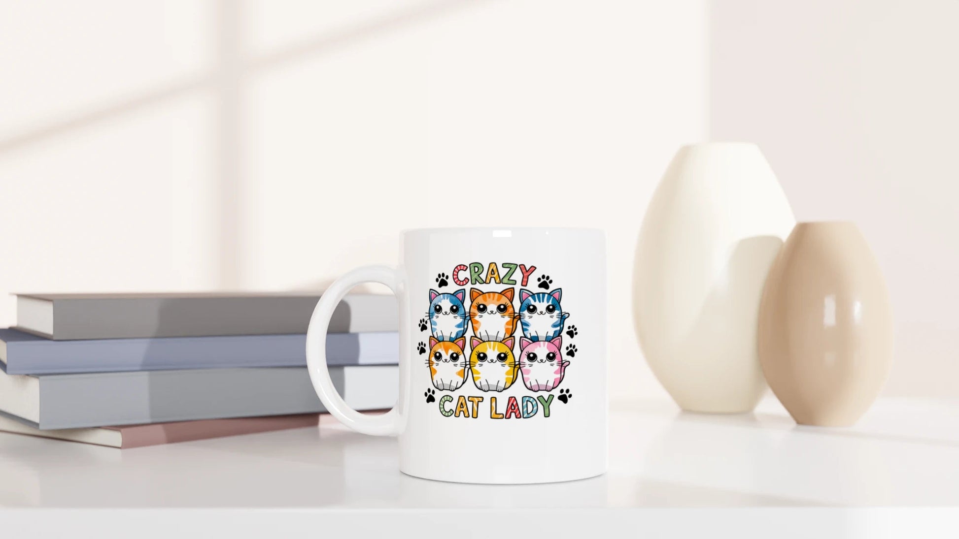 Tasse 325ml - Für die Crazy Cat Lady - Kaffee, Cat Lady