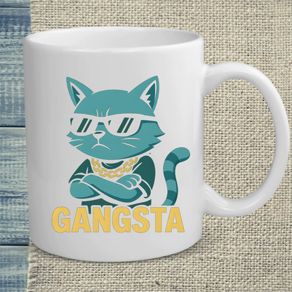 Tasse 325ml - Gangsta Cat - Katze