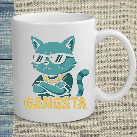 Tasse 325ml - Gangsta Cat - Katze