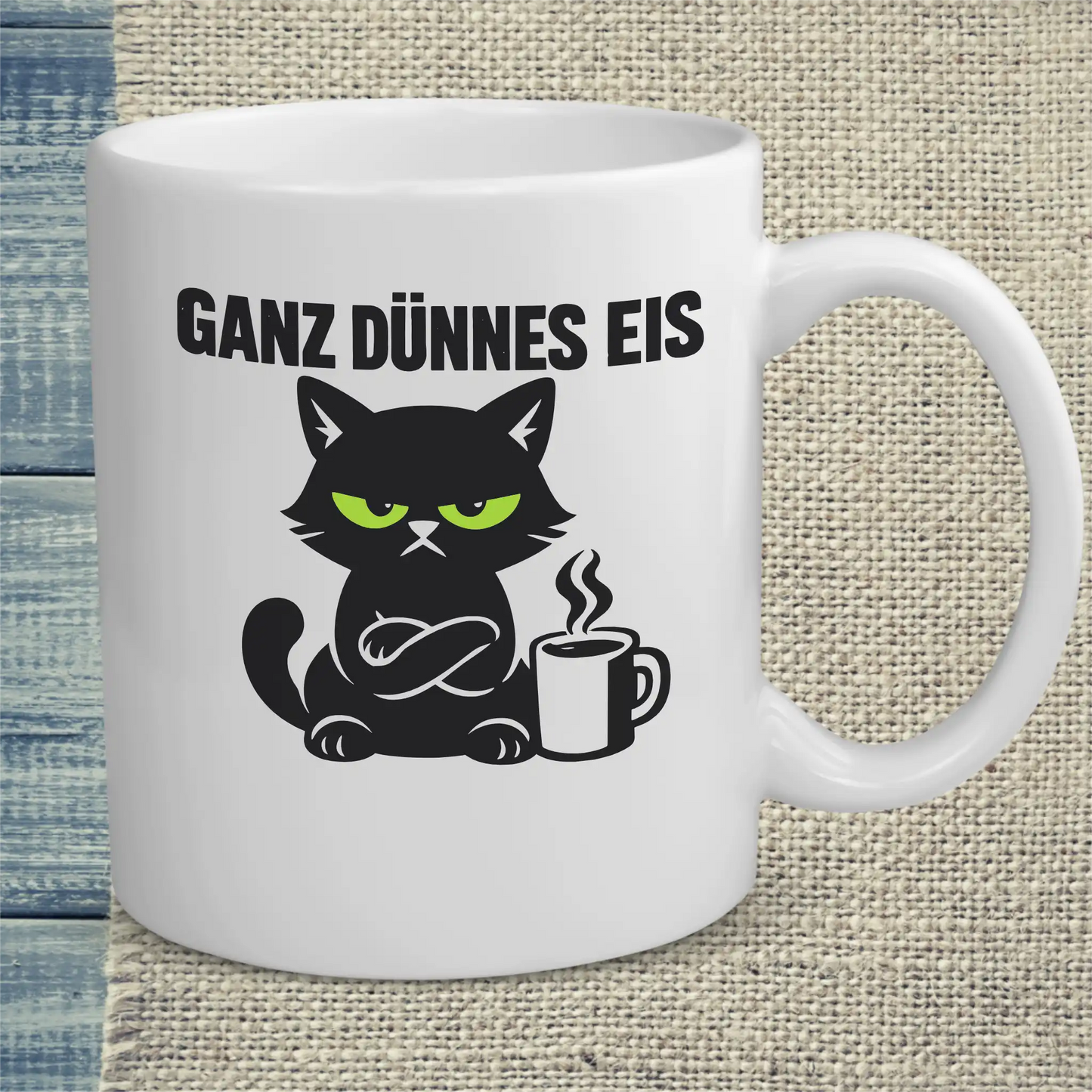 Tasse 325ml - Ganz dünnes Eis - Katze & Kaffee