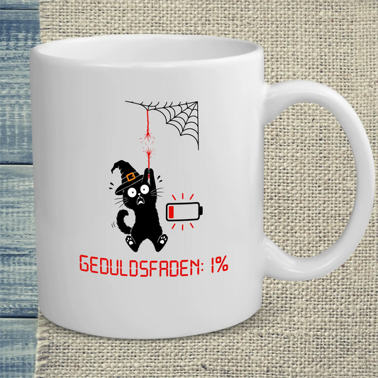 Tasse 325ml - Geduldsfaden Halloween - Katze, Halloween