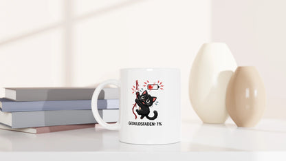 Tasse 325ml - Geduldsfaden ist bei 1% - Katze