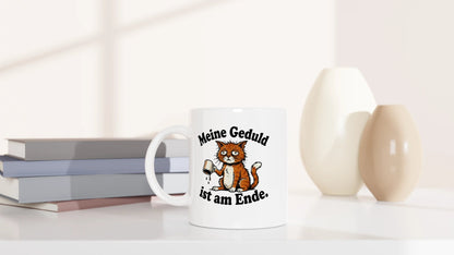 Tasse 325ml - Gedult am Ende - Kaffee & Katze