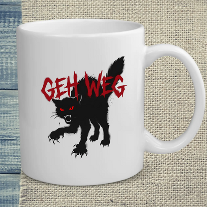 Tasse 325ml - Geh weg - Katze