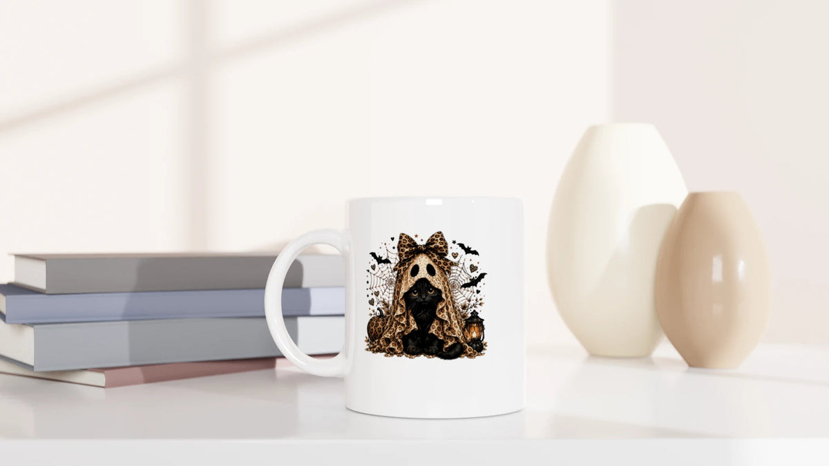 Tasse 325ml - Geisterkatze - Katze, Halloween