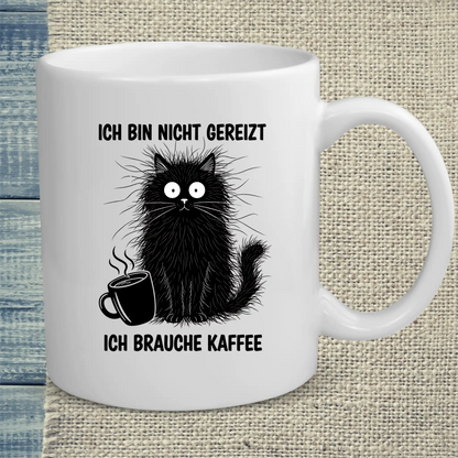 Tasse 325ml - Gereizte Katze - Katze & Kaffee