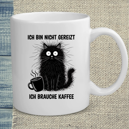 Tasse 325ml - Gereizte Katze - Katze & Kaffee